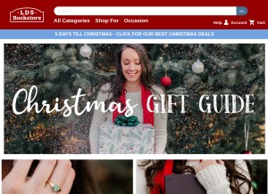 How ldsbookstore.com looks like on a tablet such as an iPad.