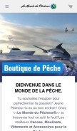 How le-monde-du-pecheur.fr looks like on a mobile device such as an iPhone.