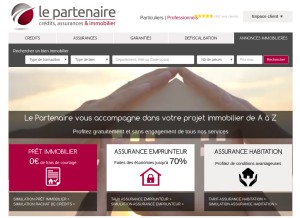 How le-partenaire.fr looks like on a tablet such as an iPad.