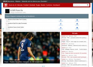 How le10sport.com looks like on a tablet such as an iPad.