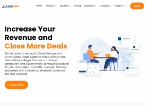 How leadangel.com looks like on a tablet such as an iPad.