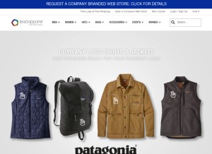 How leadapparel.com looks like on a tablet such as an iPad.