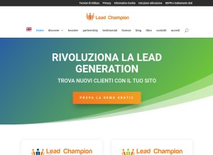 How leadchampion.com looks like on a tablet such as an iPad.