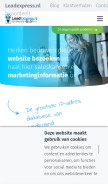 How leadexpress.nl looks like on a mobile device such as an iPhone.
