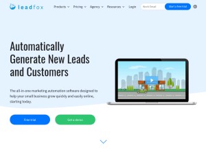How leadfox.co looks like on a tablet such as an iPad.
