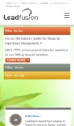 How leadfusion.com looks like on a mobile device such as an iPhone.