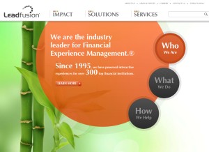 How leadfusion.com looks like on a tablet such as an iPad.