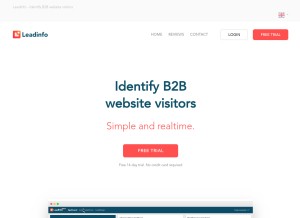 How leadinfo.net looks like on a tablet such as an iPad.
