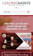 How leadingsaints.org looks like on a mobile device such as an iPhone.
