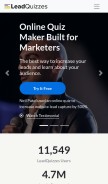 How leadquizzes.com looks like on a mobile device such as an iPhone.