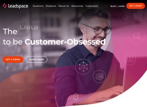 How leadspace.com looks like on a tablet such as an iPad.