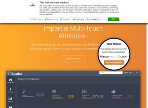 How leadsrx.com looks like on a tablet such as an iPad.