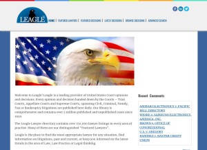 How leagle.com looks like on a tablet such as an iPad.