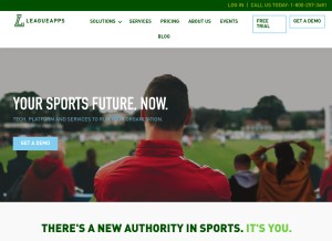 How leagueapps.com looks like on a tablet such as an iPad.
