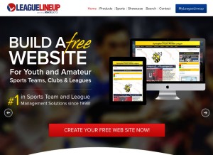How leaguelineup.com looks like on a tablet such as an iPad.