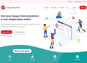 How leaguerepublic.com looks like on a tablet such as an iPad.