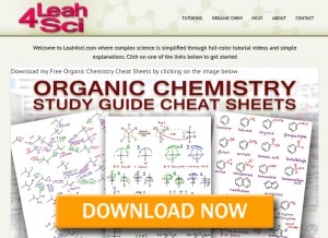 How leah4sci.com looks like on a tablet such as an iPad.