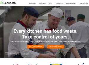 How leanpath.com looks like on a tablet such as an iPad.
