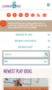 How learning4kids.net looks like on a mobile device such as an iPhone.