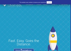 How learningbuilder.com looks like on a tablet such as an iPad.