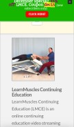 How learnmuscles.com looks like on a mobile device such as an iPhone.