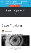 How learnopencv.com looks like on a mobile device such as an iPhone.