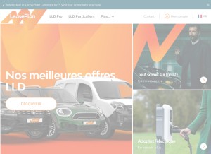 How leaseplan.com looks like on a tablet such as an iPad.