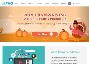How leawo.org looks like on a tablet such as an iPad.