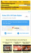 How lebensmittel-page.de looks like on a mobile device such as an iPhone.