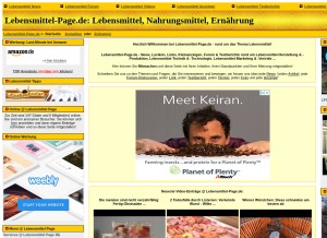 How lebensmittel-page.de looks like on a tablet such as an iPad.