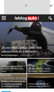 How leblogauto.com looks like on a mobile device such as an iPhone.
