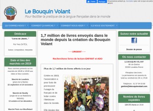 How lebouquinvolant.com looks like on a tablet such as an iPad.