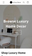 How lecasadecor.store looks like on a mobile device such as an iPhone.