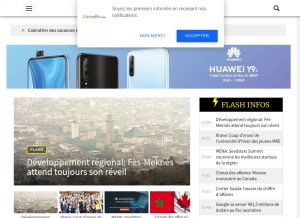 How leconomiste.com looks like on a tablet such as an iPad.