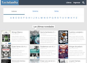 How lectulandia.co looks like on a tablet such as an iPad.
