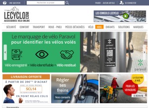 How lecyclo.com looks like on a tablet such as an iPad.