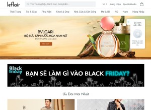 How leflair.vn looks like on a tablet such as an iPad.