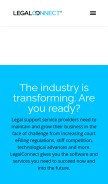 How legalconnect.com looks like on a mobile device such as an iPhone.