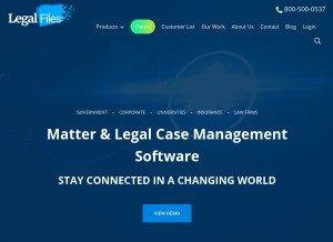 How legalfiles.com looks like on a tablet such as an iPad.