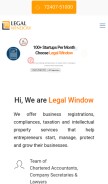 How legalwindow.in looks like on a mobile device such as an iPhone.
