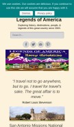 How legendsofamerica.com looks like on a mobile device such as an iPhone.
