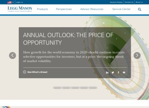 How leggmason.com looks like on a tablet such as an iPad.