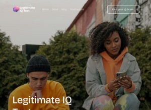 How legitimateiqtest.com looks like on a tablet such as an iPad.