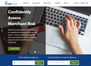 How legitscript.com looks like on a tablet such as an iPad.