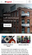 How legrand.fr looks like on a mobile device such as an iPhone.