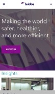 How leidos.com looks like on a mobile device such as an iPhone.