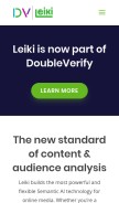 How leiki.com looks like on a mobile device such as an iPhone.