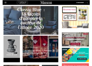 How lejournaldelamaison.fr looks like on a tablet such as an iPad.