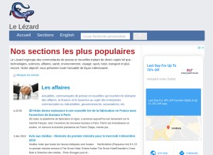 How lelezard.com looks like on a tablet such as an iPad.