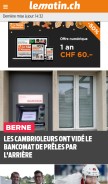 How lematin.ch looks like on a mobile device such as an iPhone.